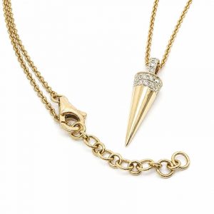 Diamant Collier, Diamantcollier, Gelbgold, Gold, 750, 18K