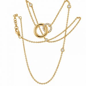 Diamant Collier, Diamantcollier, Ringe, Gelbgold, Gold, 750, 18K