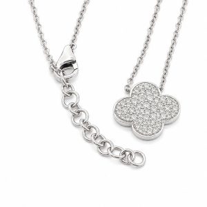 Diamant Collier, Diamantcollier, Kreuz, Weissgold, Gold, 750, 18K