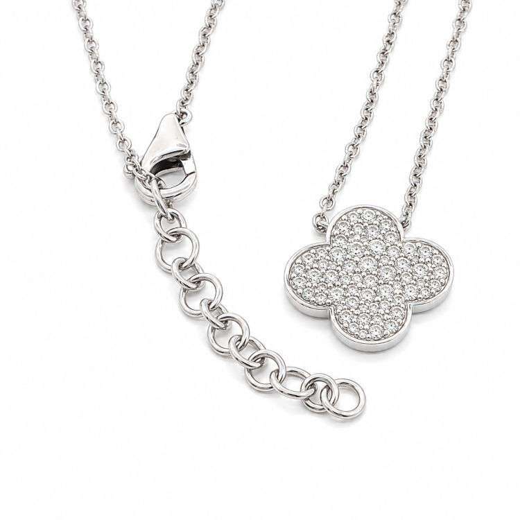 Diamant Collier, Diamantcollier, Kreuz, Weissgold, Gold, 750, 18K
