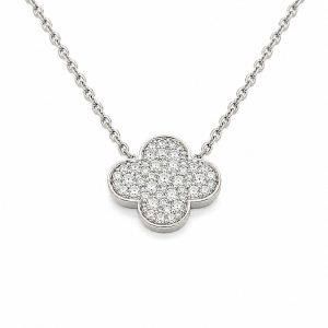 Diamant Collier, Diamantcollier, Kreuz, Weissgold, Gold, 750, 18K