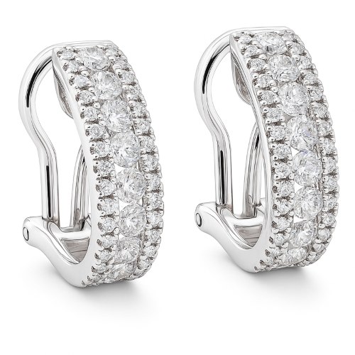 Creolen Clips gross 0,87 ct. 33_32 18K Weissgold