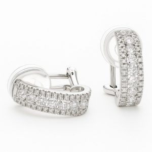 Creolen Clips gross 0,87 ct. 33_32 18K Weissgold