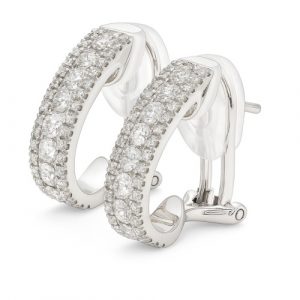 Creolen Clips gross 0,87 ct. 33_32 18K Weissgold