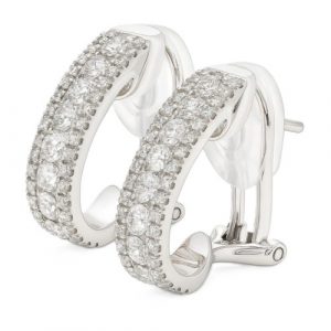 Creolen Clips gross 0,87 ct. 33_32 18K Weissgold