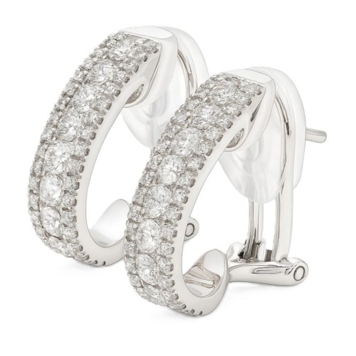 Creolen Clips gross 0,87 ct. 33_32 18K Weissgold