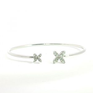 Diamant, Armreif, WG, 0,41 ct., Weissgold, 18K