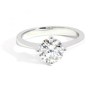 Dortmund Ring Verlobung Weissgold 18K