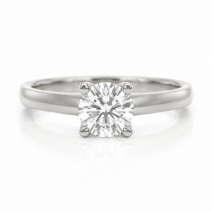 Diamantring, Verlobungsring, Solitär, Gold, Weissgold, 750, 18K