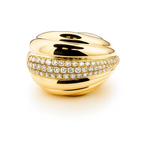 Gelbgold Diamantring Opulent 18K