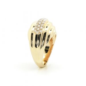 Gelbgold Diamantring Opulent 18K
