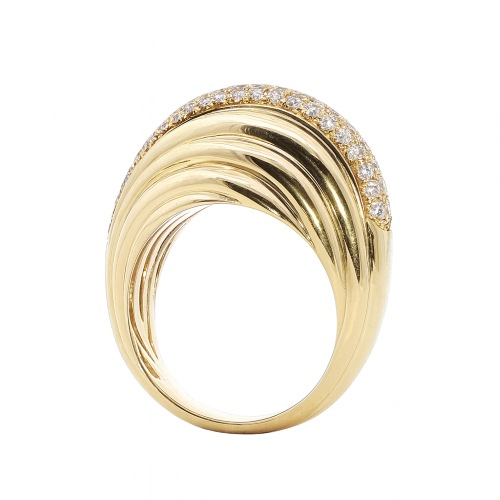 Gelbgold Diamantring Opulent 18K