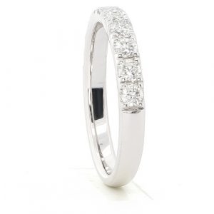 Memory Ring Halb Weissgold 18K 0,83 ct.