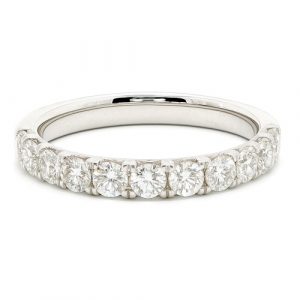 Memory Ring Halb Weissgold 18K 0,83 ct.