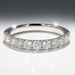 Memory Ring Halb Weissgold 18K 0,83 ct.