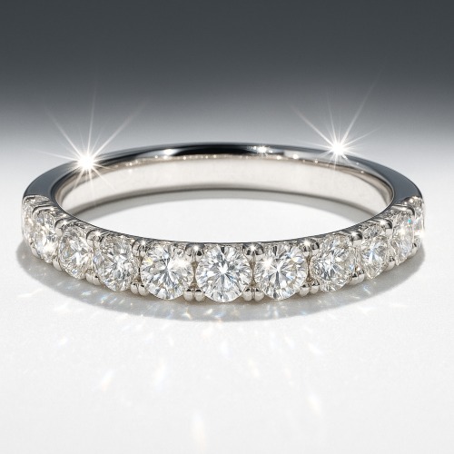 Memory Ring Halb Weissgold 18K 0,83 ct.