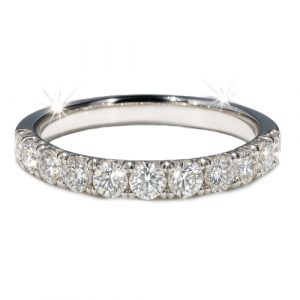 Memory Ring Halb Weissgold 18K 0,83 ct.