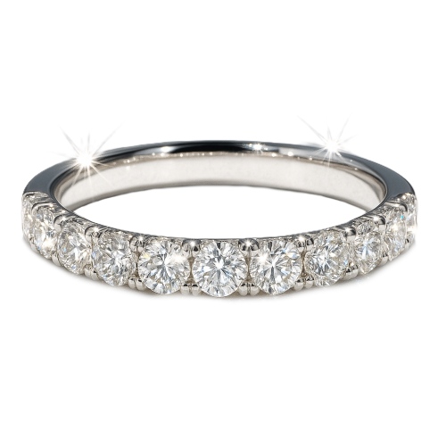 Memory Ring Halb Weissgold 18K 0,83 ct.