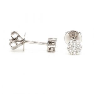 Ohrstecker Illusion klein 0,18 ct. Weissgold 18K WEB1