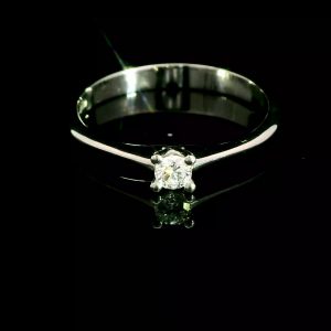 Diamant Ring "Solitaire-Platin" 0,10 ct Platin 950