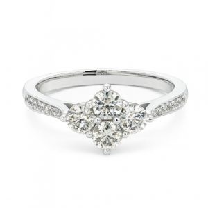 Diamant Ring "Classic" 0,73 ct. Weissgold 18K