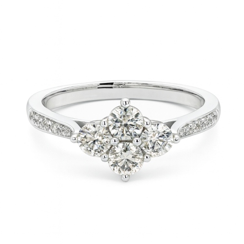 Diamant Ring "Classic" 0,73 ct. Weissgold 18K
