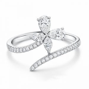 Ring Blüte Memory 0,54 ct. offen