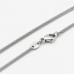 Zopfkette, Halskette, Goldkette, Weissgold, Gold, 750, 18K
