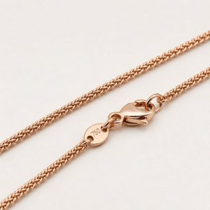 Zopfkette, Halskette, Goldkette, Rosegold, Gold, 750, 18K
