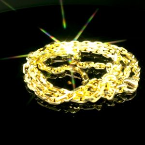 Ankerkette, diamantiert, 14K, Gelbgold