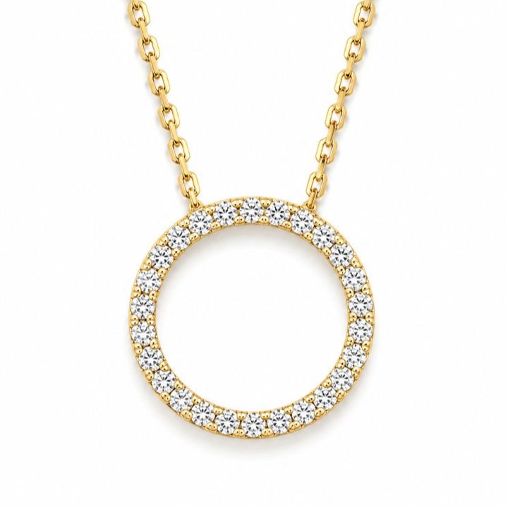 Diamant Anhänger, Diamantanhänger, Gelbgold, Gold, 750, 18K