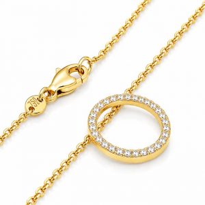 Diamant Anhänger, Diamantanhänger, Gelbgold, Gold, 750, 18K