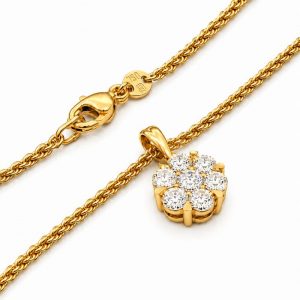 Diamant Anhänger, Diamantanhänger, Illusion, Gelbgold, Gold, 750, 18K