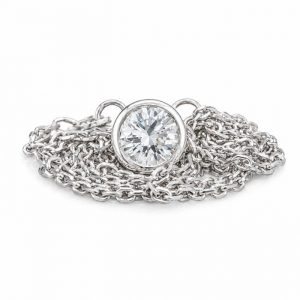 Diamant Collier, Diamantcollier, Solitär, Weissgold, Gold, 750, 18K
