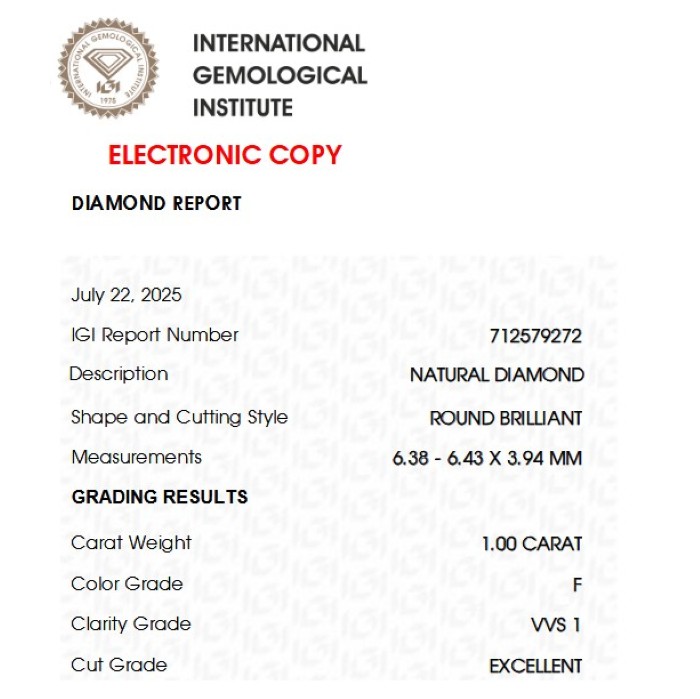 IGI Zertifikat Ankauf