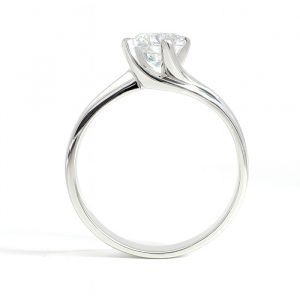 Paris Ring Verlobung Weissgold