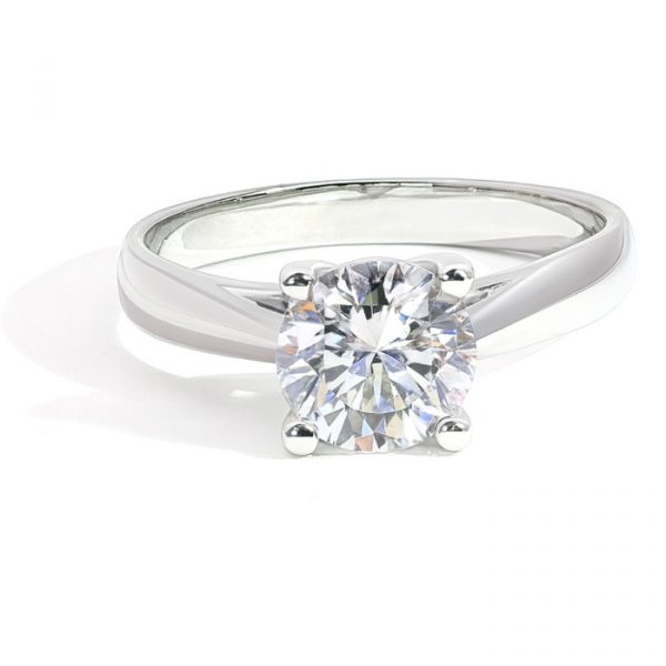 Prag Ring Verlobung Weissgold