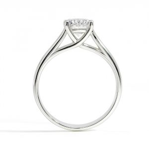 Prag Ring Verlobung Weissgold