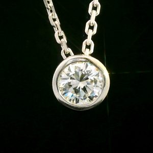 Diamant Collier Solitaire, 1,00ct., Weissgold, Brillantcollier