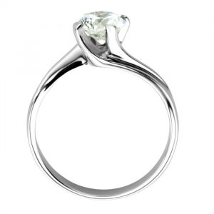 Verlobungsring Paris Diamantring geschwungen 18K Weissgold 03981