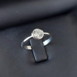 Verlobungsring Rom 18K Weissgold Zarge schwarz_web