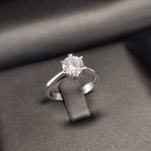 Verlobungsring Wiesbaden Diamantring 18K Weissgold schwarz