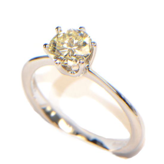 Farbe L Diamantring in Weissgold Kombination web