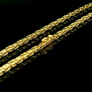 Goldkette, Königskette, 18K, 750, 90cm
