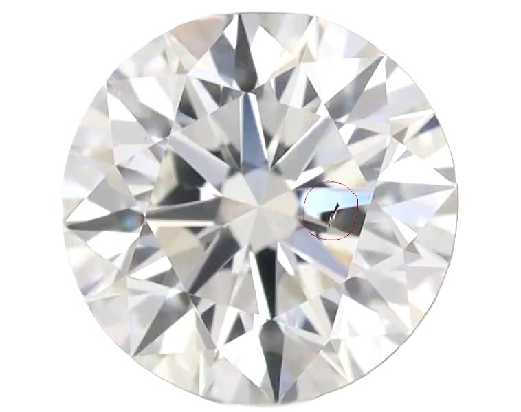 Reinheit Diamant SI1 Beispielbild not eyeclean