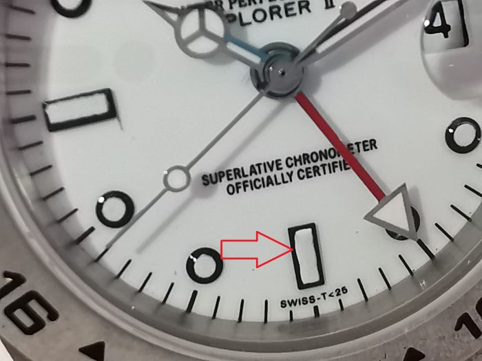 Rolex - Fake Detail Leuchtmasse sehr schlecht