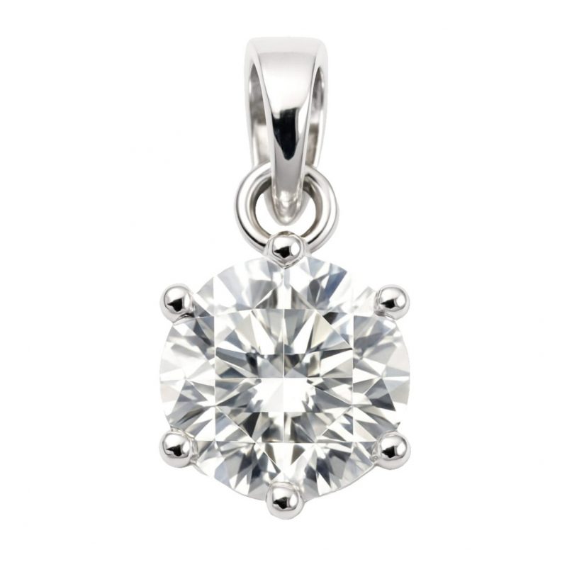 6 Krappen Anhänger Weissgold Web