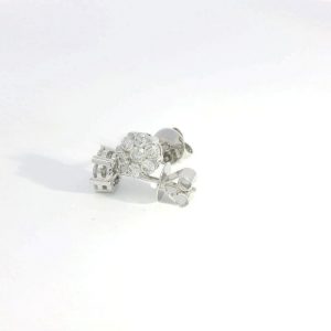 Diamant, Ohrringe, Ohrstecker, 18K, Weissgold
