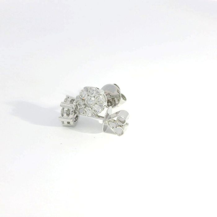 Diamant, Ohrringe, Ohrstecker, 18K, Weissgold