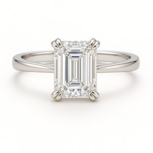 Emerald Cut Verlobungsring kaufen Stuttgart Weissgold
